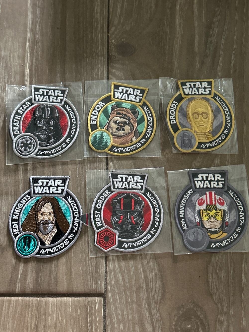 Star Wars Smuggler's Bounty Patch Lot of 6 - New Sealed (Vader, Obi-Wan, Ewok)